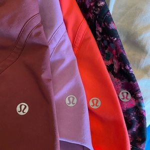 Lululemon Track That 5” pinks/purples bundle sz16